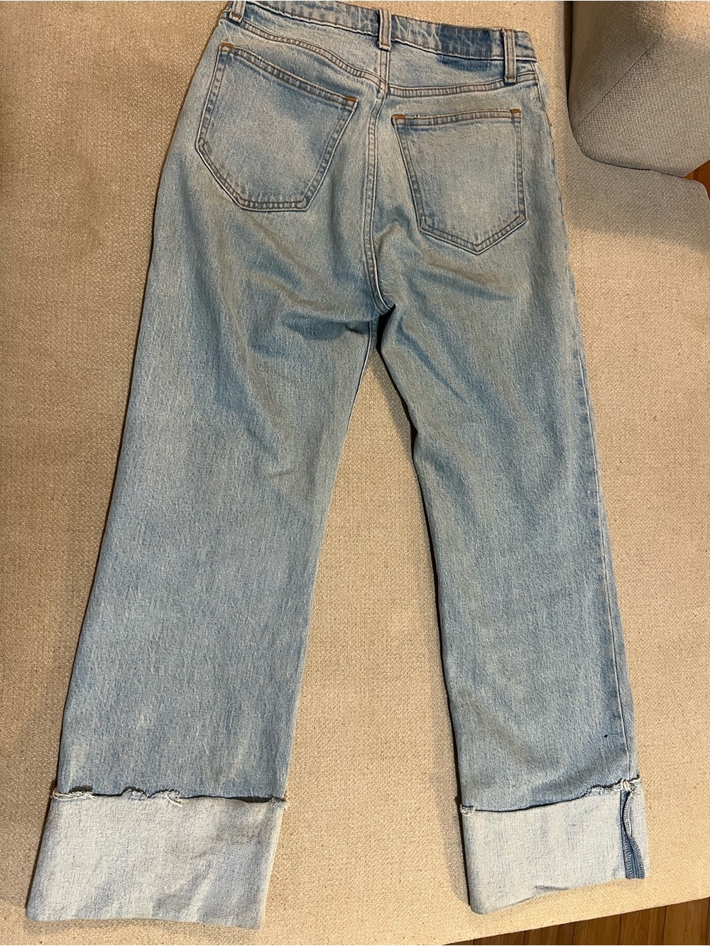 Abercrombie & Fitch Light Blue Wide-Leg Jeans - Picture 2 of 4